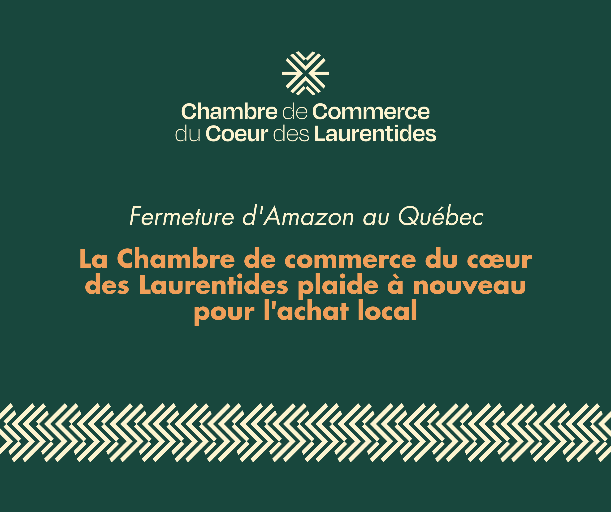 Fermeture d’Amazon au Québec – La Chambre de commerce du cœur des Laurentides plaide à nouveau pour l’achat local